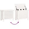 vidaXL Salon de jardin 7 pcs blanc bois de pin massif