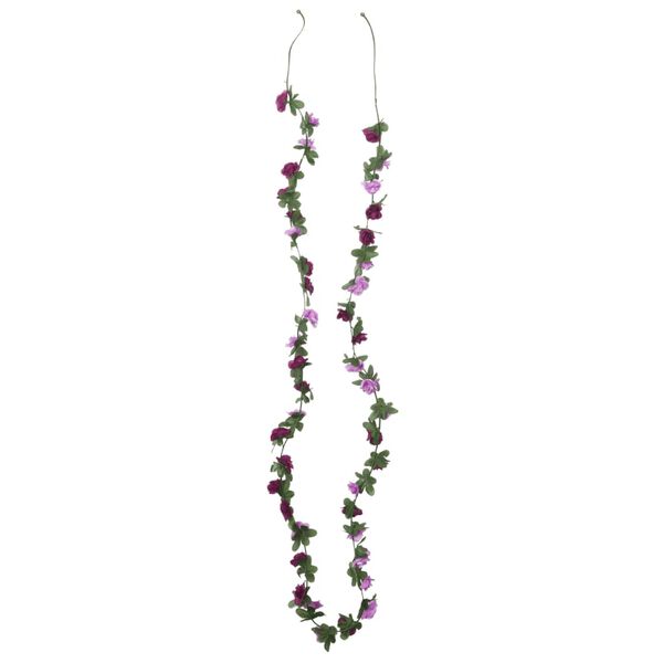 vidaXL Guirlandes de fleurs 6 pcs violet clair 250 cm