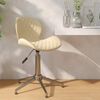 vidaXL Chaise pivotante de salle &agrave; manger Cr&egrave;me Velours