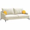 vidaXL Coussins de si&egrave;ge 2 pcs Jaune clair &Oslash; 30 cm