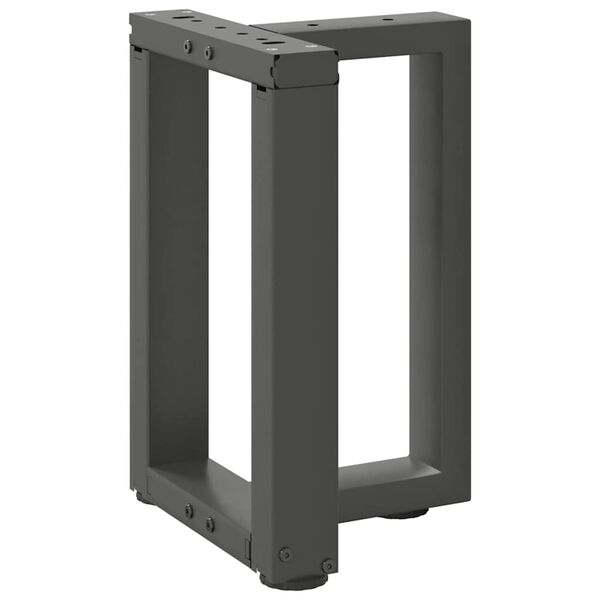 vidaXL Pieds de table basse en T 2 pi&egrave;ces Anthracite 38 x 25 x (42-43) cm Acier