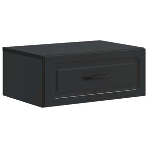 vidaXL Cabinet de chevet mural Noir 49 x 34,5 x 20 cm