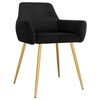 vidaXL Chaises &agrave; manger lot de 6 noir velours