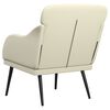 vidaXL Fauteuil Cr&egrave;me 63x76x80 cm Similicuir
