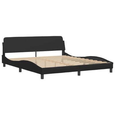 vidaXL Cadre de lit sans matelas noir 180x200 cm similicuir