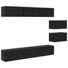 vidaXL Ensemble meuble TV 8 pc Ch&ecirc;ne noir Bois d'ing&eacute;nierie