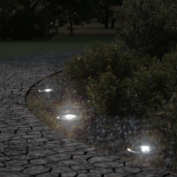 vidaXL Lampes au sol d'ext&eacute;rieur ronde aluminium moul&eacute; sous pression