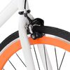 vidaXL V&eacute;lo &agrave; pignon fixe blanc et orange 700c 55 cm