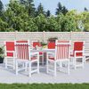 vidaXL Coussins de chaise de jardin &agrave; dossier bas lot de 6 rouge