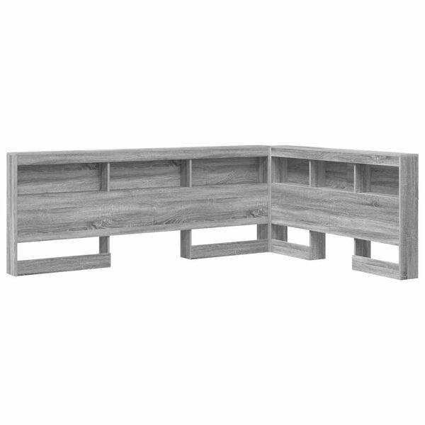 vidaXL T&ecirc;te de lit de rangement Gris Sonoma 140 cm Bois d'ing&eacute;nierie