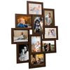 vidaXL Collage de cadres photo de photo10x(13x18 cm) Marron fonc&eacute; MDF