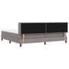 vidaXL Lit &agrave; ressorts avec matelas Taupe 200 x 200 cm Polyester