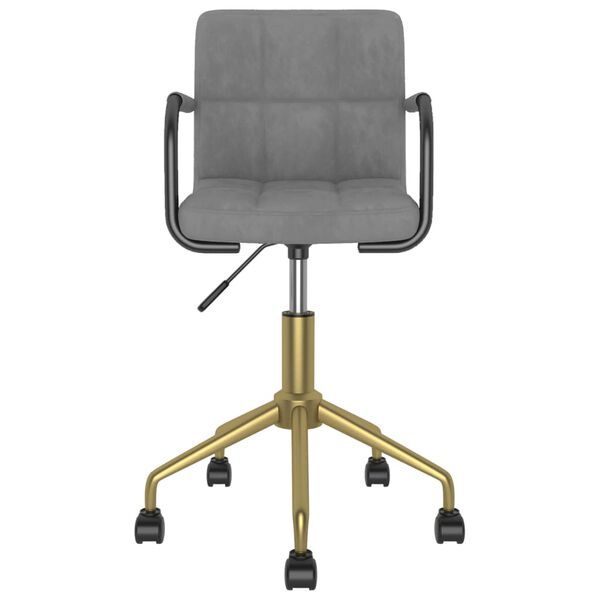 vidaXL Chaises pivotantes &agrave; manger lot de 4 gris clair velours