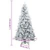 vidaXL Sapin de Noël artificiel à branches pliantes, duveteux de neige