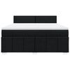 vidaXL Sommier &agrave; lattes de lit avec matelas Noir 180x200 cm Tissu