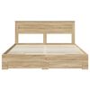 vidaXL Cadre de lit Ch&ecirc;ne Sonoma 180 x 200 cm Bois d'ing&eacute;nierie