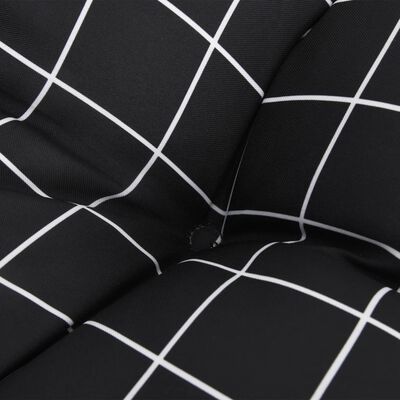 vidaXL Coussins de palette lot de 5 motif à carreaux noir tissu