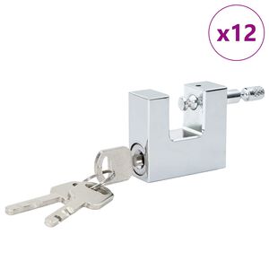vidaXL Verrou 12 pcs Argent&eacute; 4,2 x 1,9 x 4 cm Fer