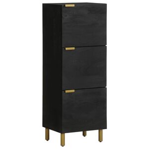 vidaXL Buffet noir 40x33x110 cm bois d'ing&eacute;nierie