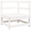 vidaXL Salon de jardin 9 pcs blanc bois de pin massif