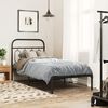 vidaXL Cadre de lit m&eacute;tal sans matelas avec t&ecirc;te de lit noir 90x200 cm