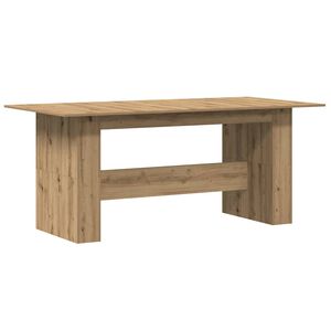 vidaXL Table &agrave; manger ch&ecirc;ne artisanal 180x90x76 cm bois d'ing&eacute;nierie
