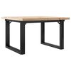 vidaXL Table basse cadre en O 60x60x40,5cm bois de pin massif et acier