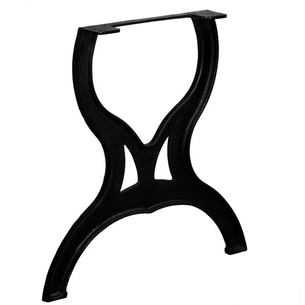 vidaXL Pied de table de salle &agrave; manger 2 pcs Cadre en X Fonte