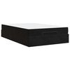 vidaXL Cadre de lit avec matelas avec matelas 2 pcs Noir Velours