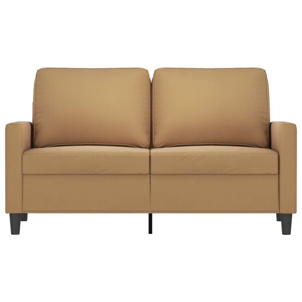 vidaXL Canap&eacute; &agrave; 2 places Marron 120 cm Velours