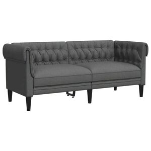 vidaXL Canap&eacute; Gris fonc&eacute; 182,5 x 74,5 x 74,5 cm Polyester