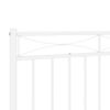 vidaXL T&ecirc;te de lit de remplacement m&eacute;tal blanc 180 cm