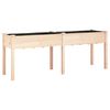 vidaXL Jardini&egrave;re avec doublure 203x53x76 cm bois massif de sapin
