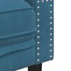 vidaXL Ensemble de canap&eacute; Chesterfield et traversins 2pcs bleu velours