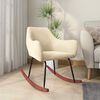 vidaXL Chaise &agrave; bascule Cr&egrave;me Velours