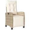 vidaXL Ensemble &agrave; manger de jardin avec coussins 5pcs Beige poly rotin