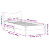vidaXL Cadre de lit sans matelas blanc 90x200 cm bois de pin massif