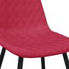 vidaXL Chaises &agrave; manger lot de 2 Rouge bordeaux Velours