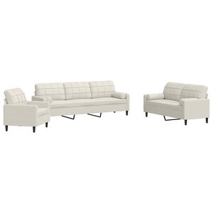 vidaXL Ensemble de canap&eacute;s 3 pcs avec coussins et traversins velours