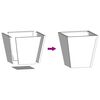 vidaXL Jardini&egrave;res 2 pcs 30x30x30 cm acier galvanis&eacute;