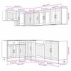 vidaXL Ensemble d'armoires de cuisine 11 pcs Lucca bois d'ing&eacute;nierie