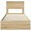 vidaXL Lit de Rangement Ch&ecirc;ne Sonoma 90 x 200 cm Bois d'ing&eacute;nierie