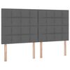 vidaXL Lit avec des lumi&egrave;res &agrave; LED Gris fonc&eacute; 180 x 200 cm tissu