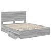 vidaXL Cadre de lit Gris Sonoma 150 x 200 cm Bois Ing&eacute;nierie