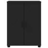 vidaXL Cabinet de salle de bain avec stockage Noir 60 x 35 x 80 cm
