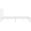 vidaXL Cadre de lit m&eacute;tal sans matelas et t&ecirc;te de lit blanc 120x200 cm