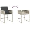 vidaXL Ensemble &agrave; manger de jardin 11pcs avec coussins gris poly rotin