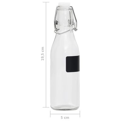 vidaXL Bouteilles en verre avec bouchon clipsable 6 pcs Rond 250 ml