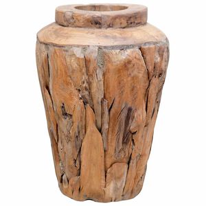 vidaXL Vase de d&eacute;coration 40 x 60 cm Bois de teck solide