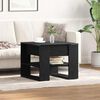 vidaXL Table basse Chêne noir 55,5 x 55 x 45 cm Bois d'ingénierie